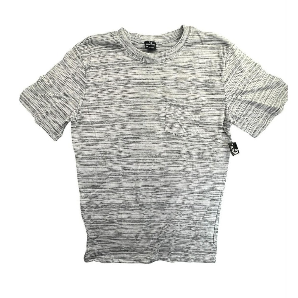 Revolution Medium Gray Space Dye Pocket Tee Short Sleeve Casual Skate Streetwear
